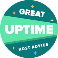 HostAdvice Great Uptime Award for Zircon Host